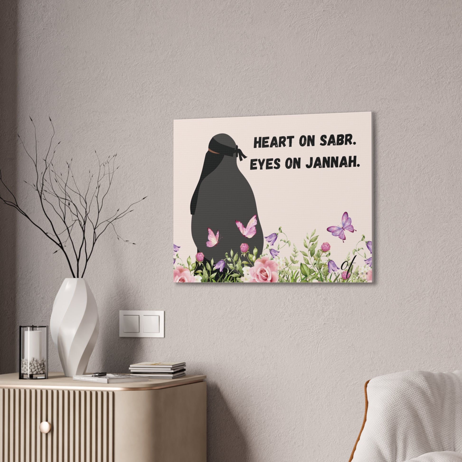 Wall Canvas - 'Heart On Sabr. Eyes On Jannah'